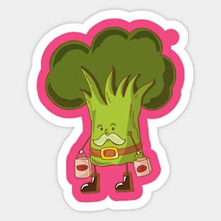 Mr. Broccoli Christmas shopping Sticker